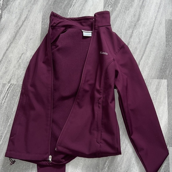 Purple Colombia Jacket full zip size medium fleece lined - Picture 9 of 11